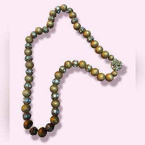 Fingerprint Textured Beaded Vintage Necklace